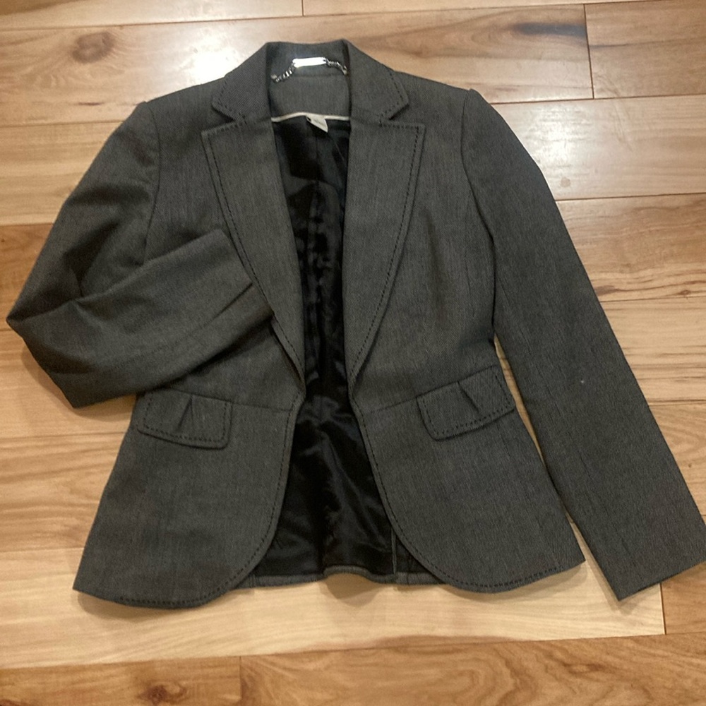 Size 4 White House/Black Market Blazer with cross stitching